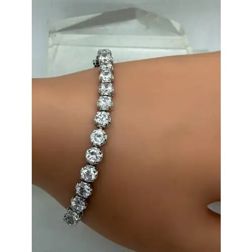 DBJ .925 S.S. 5mm ROUND CZ TENNIS Bracelet 7.5