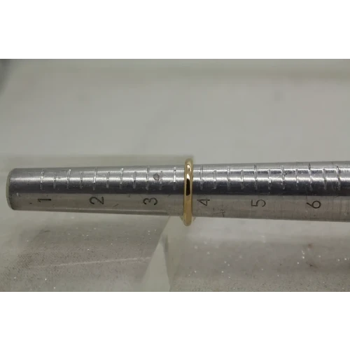 Designer 14k Y.G. 1.00ct Oval Cut MOISSANITE BEZEL SOLITIARE size 3.75