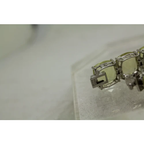 Designer .925 S.S. 12mm Cushion Cut FILIGREE TENNIS bracelet 8