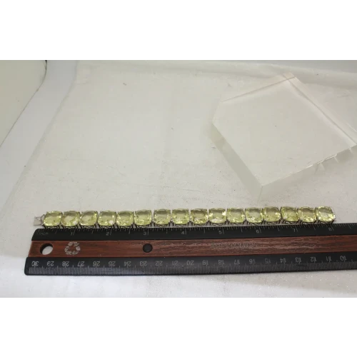 Designer .925 S.S. 12mm Cushion Cut FILIGREE TENNIS bracelet 8