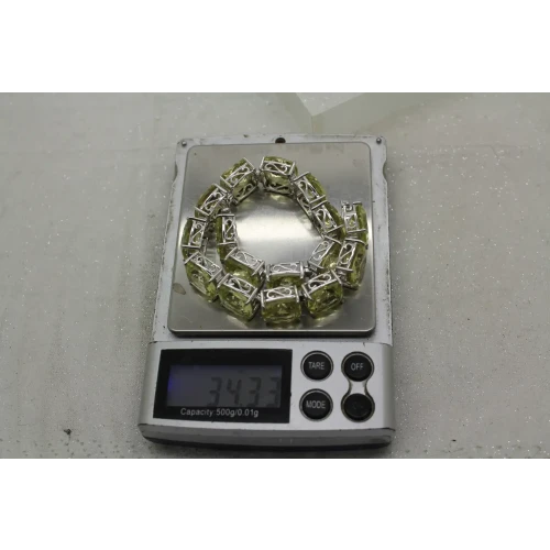 Designer .925 S.S. 12mm Cushion Cut FILIGREE TENNIS bracelet 8