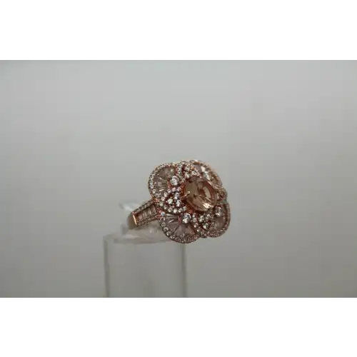 Designer FZN R.G. over .925 S.S. GORGEOUS FLORAL COCKTAIL ring size 7 #
