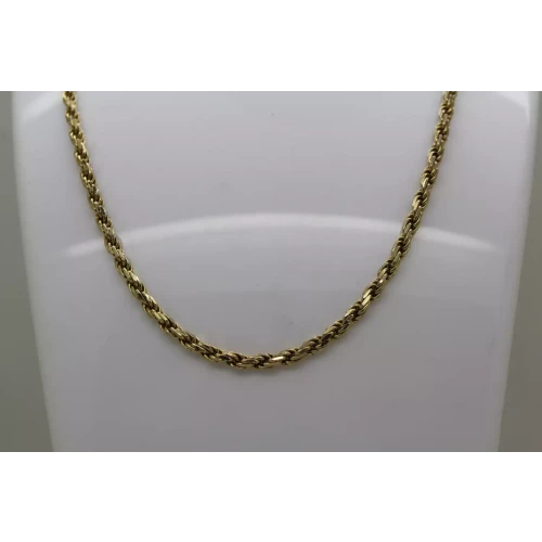 Designer gold over .925 S.S. DIAMOND CUT ROPE CHAIN 20