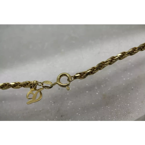 Designer gold over .925 S.S. DIAMOND CUT ROPE CHAIN 20