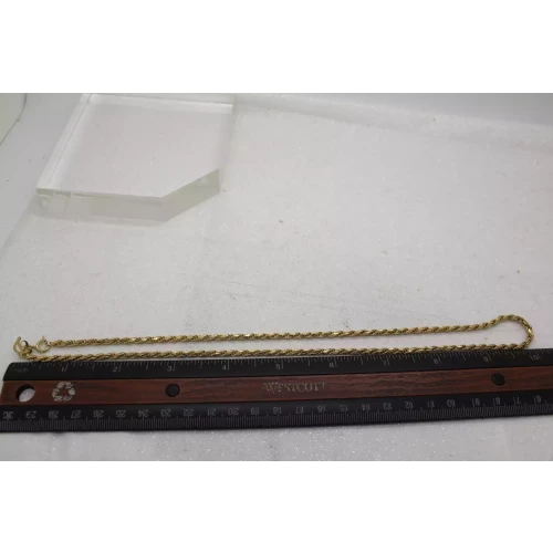 Designer gold over .925 S.S. DIAMOND CUT ROPE CHAIN 20