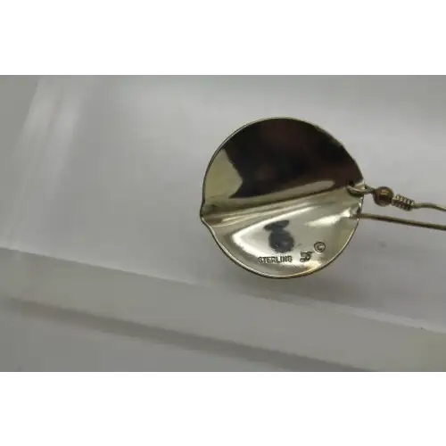 Designer SAM FERRARO .925 S.S. ROUND TEXTURED DISC DANGES