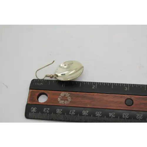 Designer SAM FERRARO .925 S.S. ROUND TEXTURED DISC DANGES
