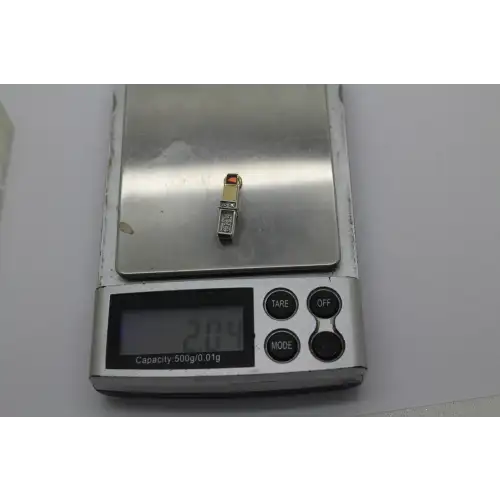 Designer Sig. 14k Y.G & W.G. GARNET & DIAMOND LIPSTICK pend. charm # (5)