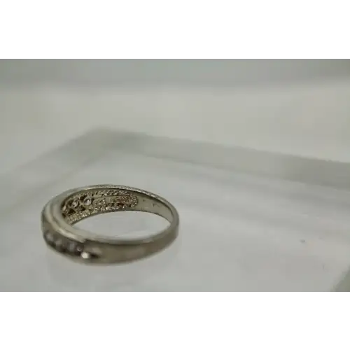 DIAMONIQUE .925 S.S. DQ CZ BAND ring size 9.25