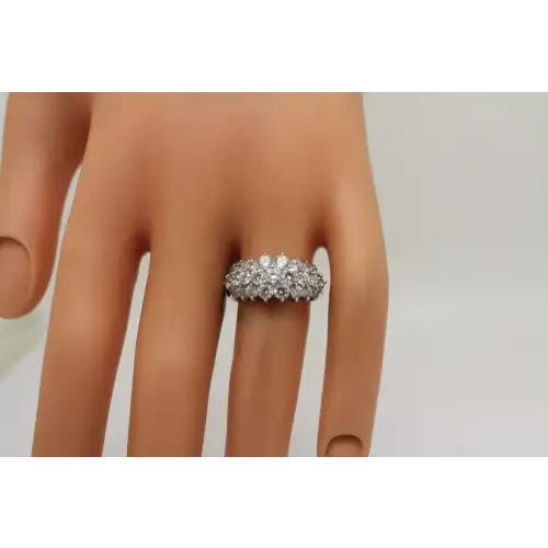 DIAMONIQUE .925 S.S. DQ CZ CLUSTER ring size 8