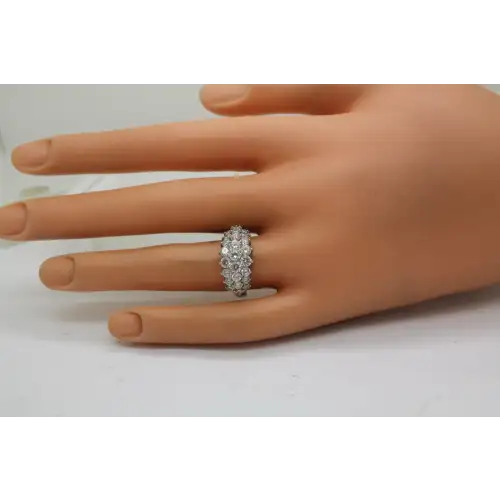 DIAMONIQUE .925 S.S. DQ CZ CLUSTER ring size 8