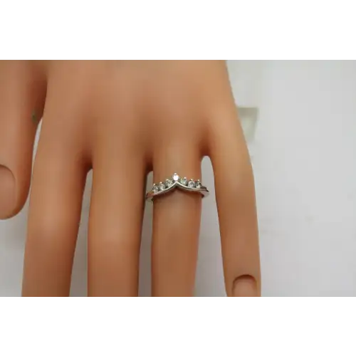 DIAMONIQUE .925 S.S. DQ CZ RING ENHANCER size 6.75 #