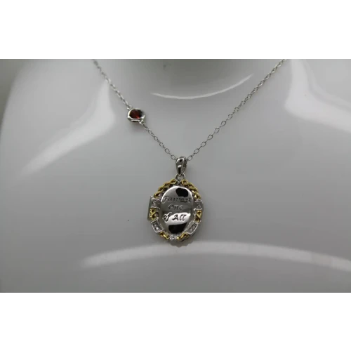 DISNEY .925 S.S. 10k G.P. FAIREST OF THEM ALL LOCKET necklace 18