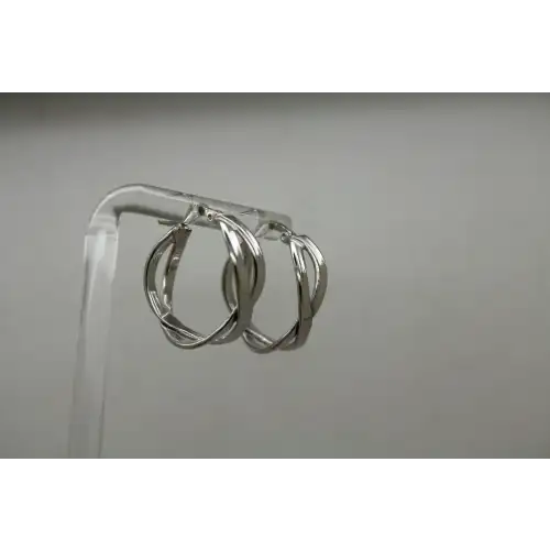 DOBBS ITALY .925 S.S. INFINITY DESIGN HOOP earrings