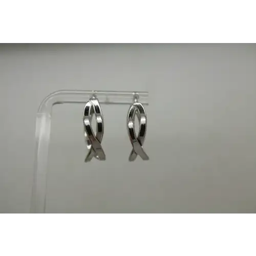 DOBBS ITALY .925 S.S. INFINITY DESIGN HOOP earrings (2)