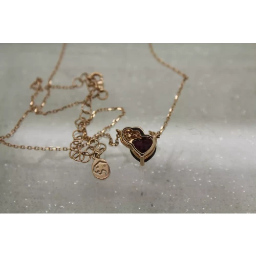 EFFY 14k Rose Gold AMETHYST & DIAMOND DOUBLE HEART necklace