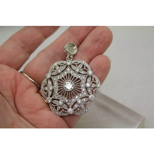 ESPO JOSEPH ESPOSITO .925 S.S. CZ LACE MAGNETIC pendant