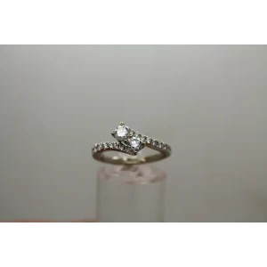EVER US 14k W.G. .70ctw DIAMOND BYPASS ring size 6.5