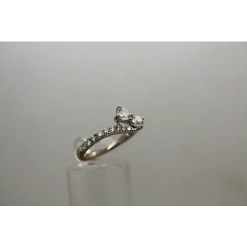 EVER US 14k W.G. .70ctw DIAMOND BYPASS ring size 6.5