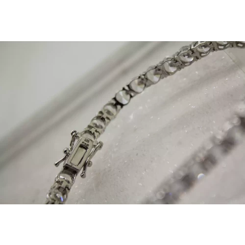 FAS .925 S.S. STUNNING round cut 5mm CLEAR CZ TENNIS bracelet 7 1/4