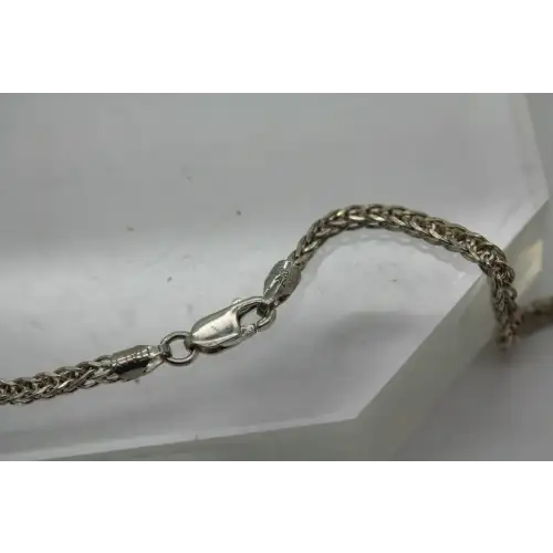 FAS .925 S.S. THICK WHEAT CHAIN necklace 24