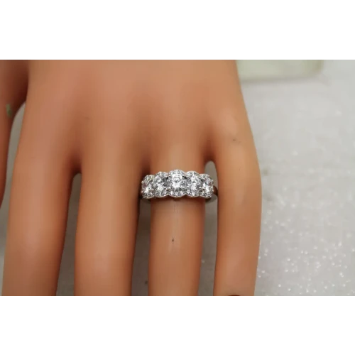 FC .925 S.S. Princess Cut CZ ANNIVERSARY BAND ring size 8