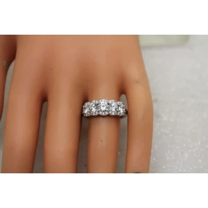 FC .925 S.S. Princess Cut CZ ANNIVERSARY BAND ring size 8