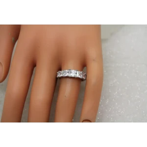 FC .925 S.S. Princess Cut CZ ANNIVERSARY BAND ring size 8
