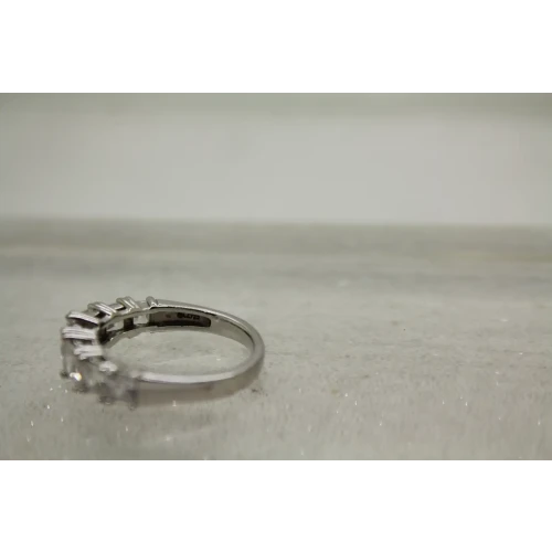 FC .925 S.S. Princess Cut CZ ANNIVERSARY BAND ring size 8