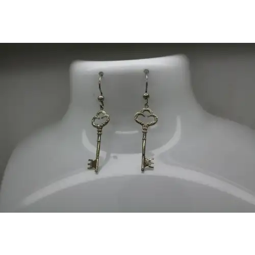 Findlay Bolivia .925 S.S. ANTIQUE SKELETON KEY dangle earrings
