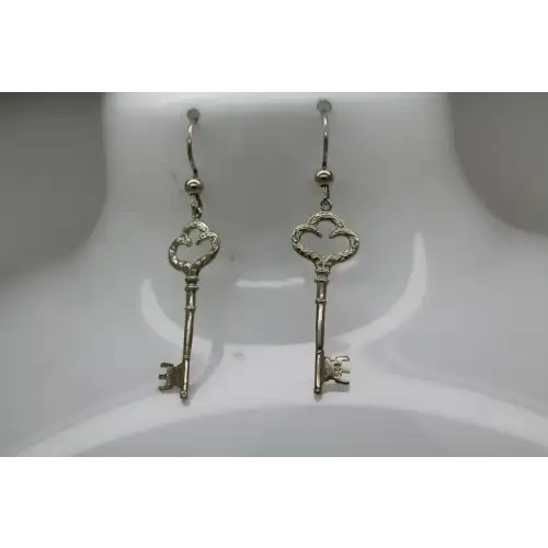 Findlay Bolivia .925 S.S. ANTIQUE SKELETON KEY dangle earrings
