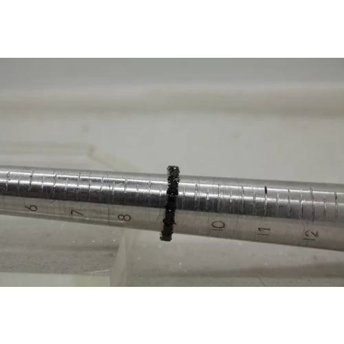 FZN .925 S.S. BLACK STONE ETERNITY BAND ring size 9