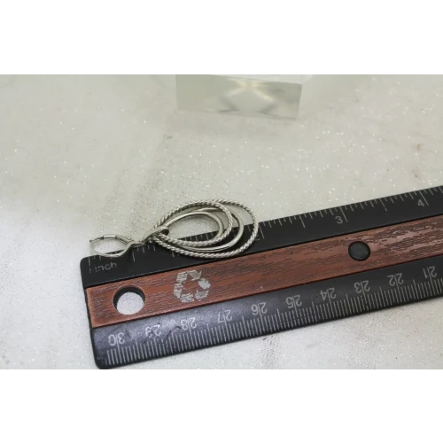 GABRIEL & CO. .925 S.S. MULTI ROW OF ROPE TEARDROP dangle earrings