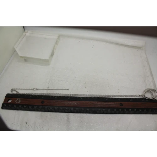 GABRIEL & CO. 925 S.S. MULTI ROW OF ROPE TEARDROP necklacle 24