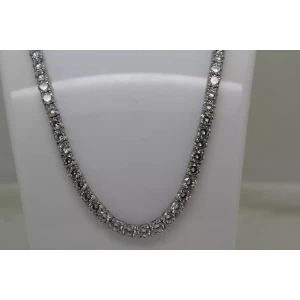 GM .925 Sterling Silver 5mm CZ TENNIS NECKLACE 20