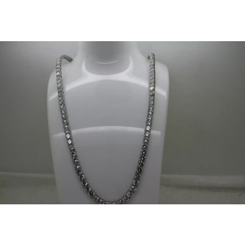 GM .925 Sterling Silver 5mm CZ TENNIS NECKLACE 20 (2)