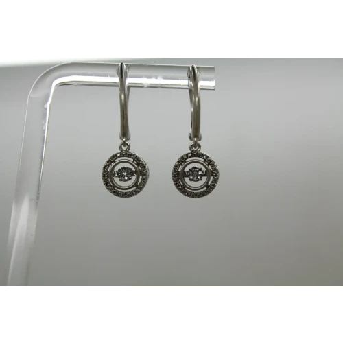 GOC .925 S.S. DIAMOND MOTION DANGLE earrings