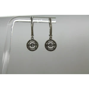 GOC .925 S.S. DIAMOND MOTION DANGLE earrings