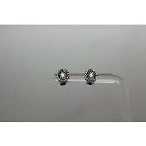 Gold 14k Earrings , with Unique Diamond