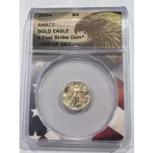 Gold Bullion-Gold Eagles--$5 Gold Eagle 1/10 oz -Gold- 5 Dollar