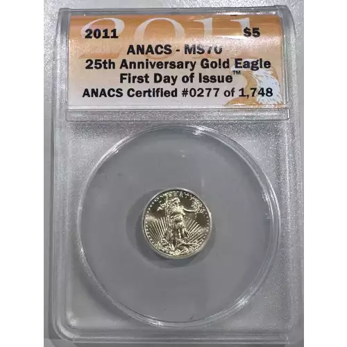 Gold Bullion-Gold Eagles--$5 Gold Eagle 1/10 oz -Gold- 5 Dollar