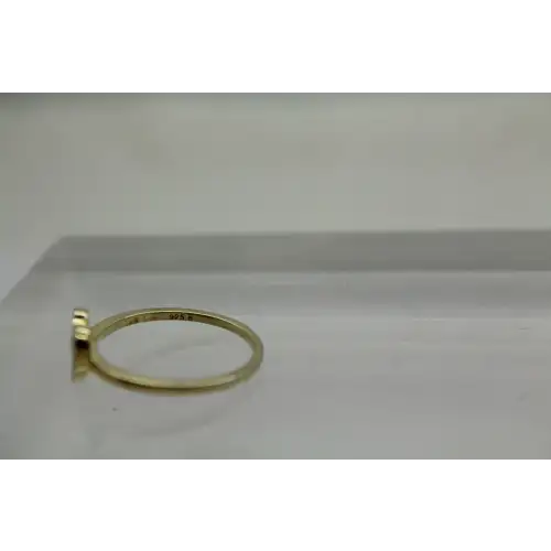 Gold Over .925 Sterling Silver CZ acc. HEART RING size 8 # (3)