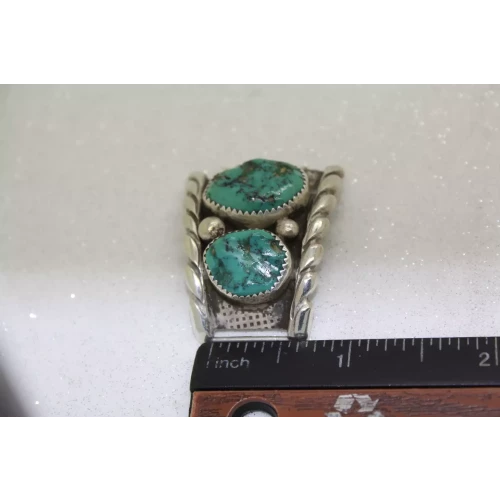 GT GRIFFIN TSABETSAYE ZUNI .925 TURQUOISE WATCH BAND ENDS