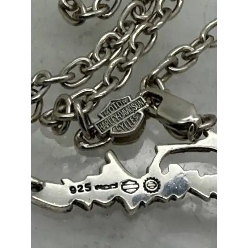 HARLEY DAVIDSON MOD .925 S.S. SCRIPT NAMEPLATE LADIES necklace 16
