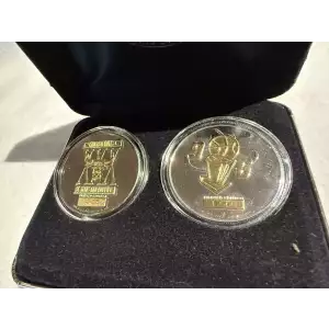 Highland Mint 1996 Chicago Bulls 2 Round Set 1 oz .999 Fine Silver Limited Edition