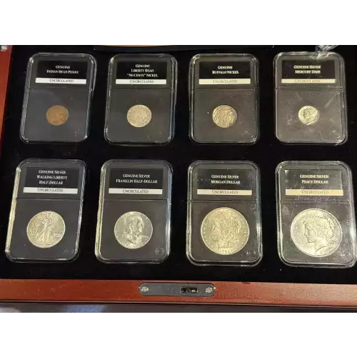 Historic U.S. Uncirculated Coin Collection Genuine Silver Dollars Cent Nickels Dime Halves
