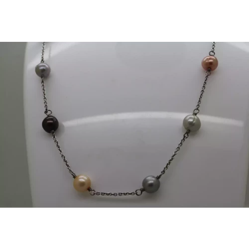 HONORA .925 S.S. 7mm MULTI COLOR FRESHWATER FLOATING PEARL 18