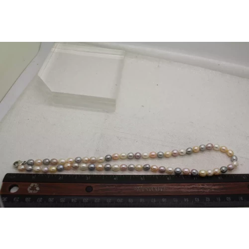 HONORA .925 S.S. PASTEL FRESHWATER PEARL necklace 18