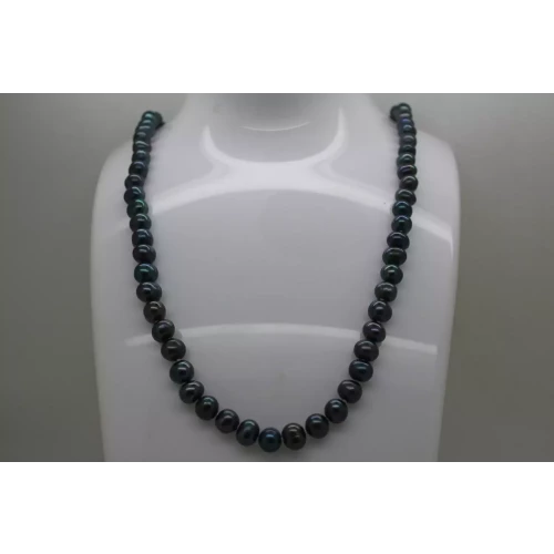 HONORA .925 S.S. PEACOCK TAHITIAN PEARL beaded necklace 23