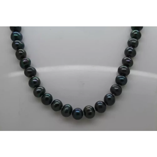 HONORA .925 S.S. PEACOCK TAHITIAN PEARL beaded necklace 23
